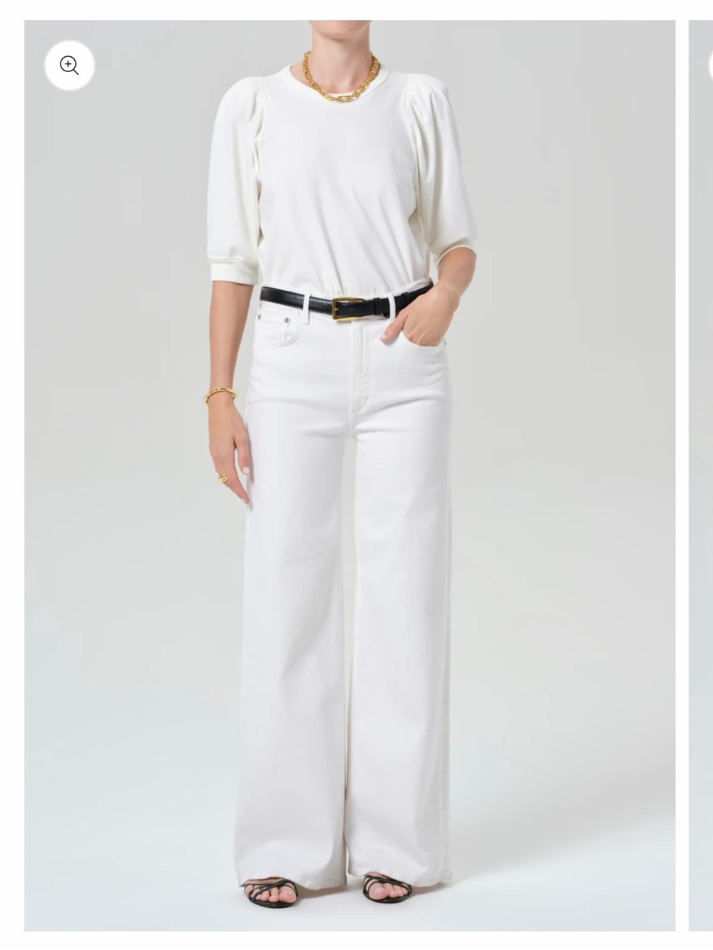 Citizens Of Humanity High-Rise White Wide-Leg Jeans, Lyra Long Wide Leg